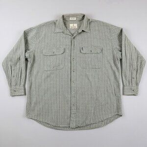 Browning Super Naturals Green Plaid Shirt Men’s 2XL Outdoor Button Front